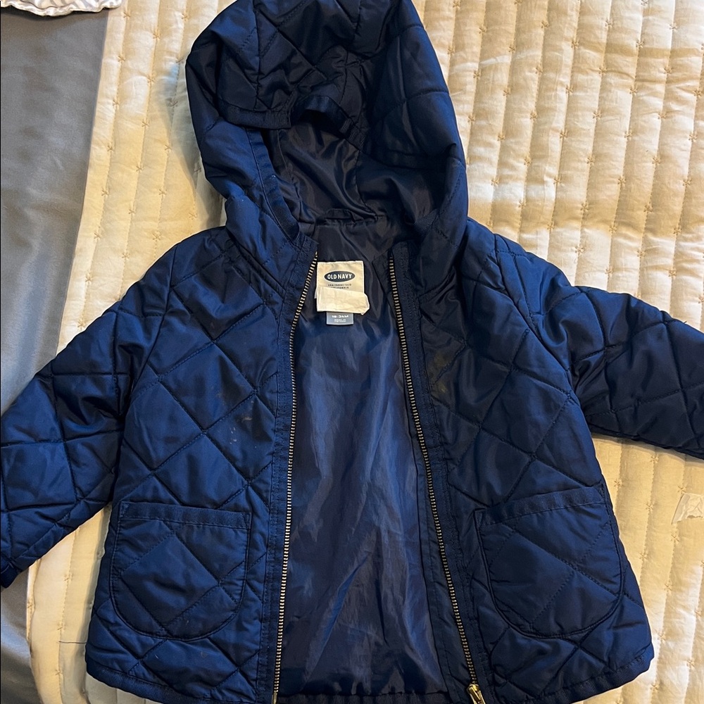 Old Navy Kids Quilted Puffer Jacket - Dark Blue